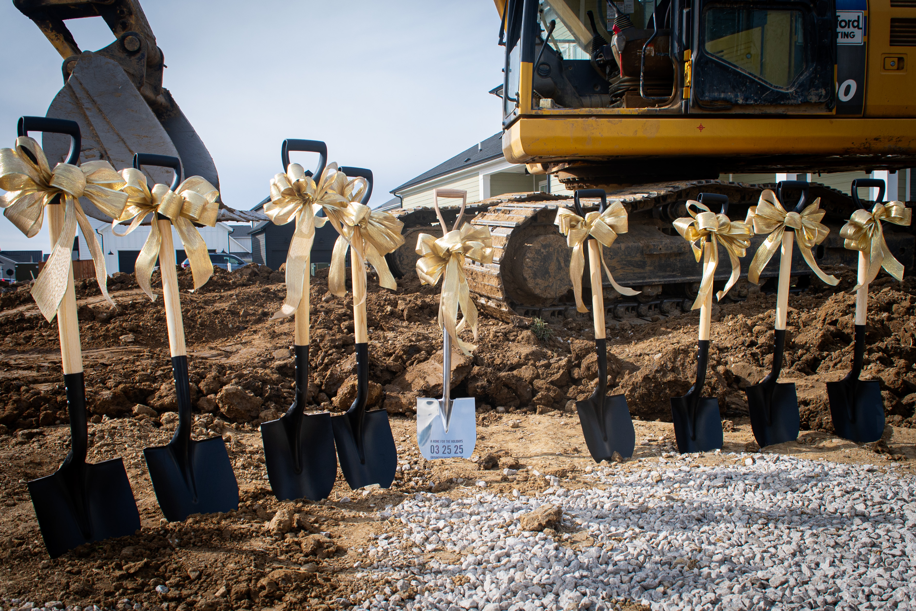 Home for the Holidays COL Shovels at the opening ceremony